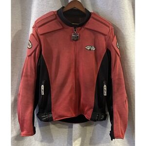 Joe Rocket Ballistic Series Motorcycle‎ Jacket Red Black Mesh Armor Touring